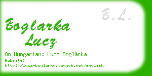 boglarka lucz business card